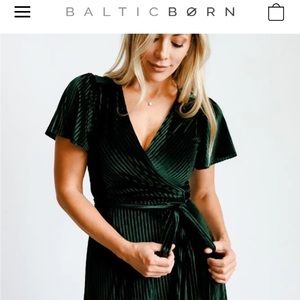 Brand new with tag green velour gorgeous dress